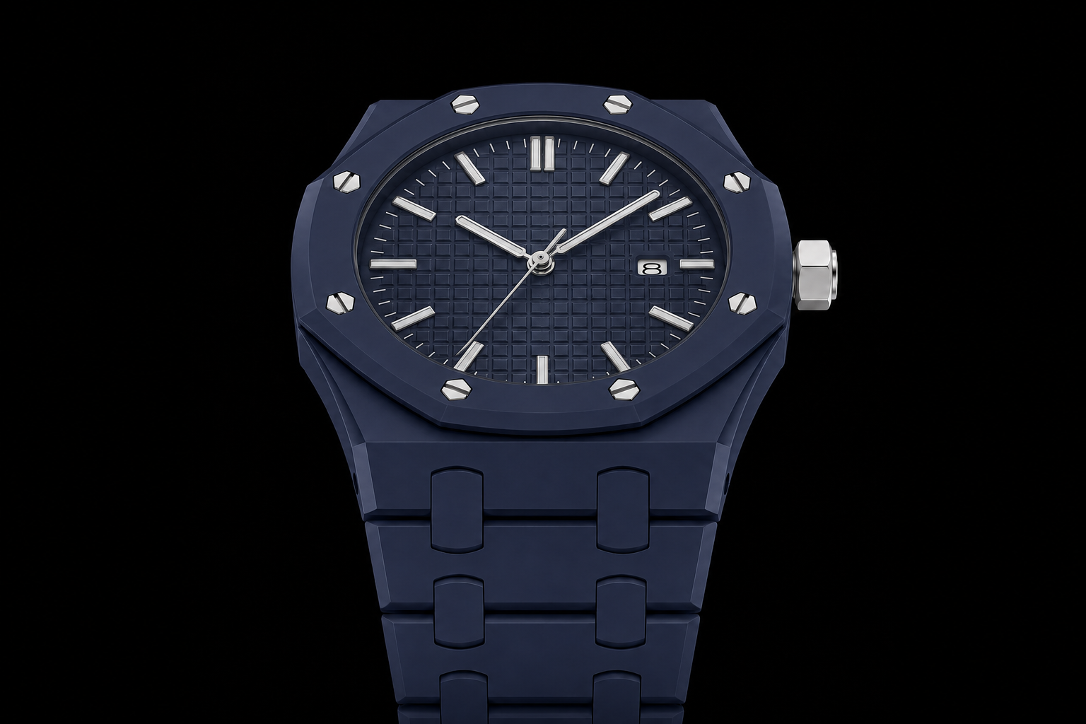 Navy Oak Quartz Watch | QTK